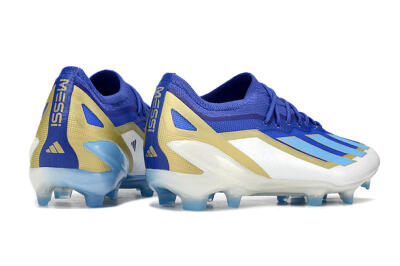 Adidas X Crazyfast.1 Messi FG Firm Ground Soccer Cleats - Blue/Jade/Gold/White