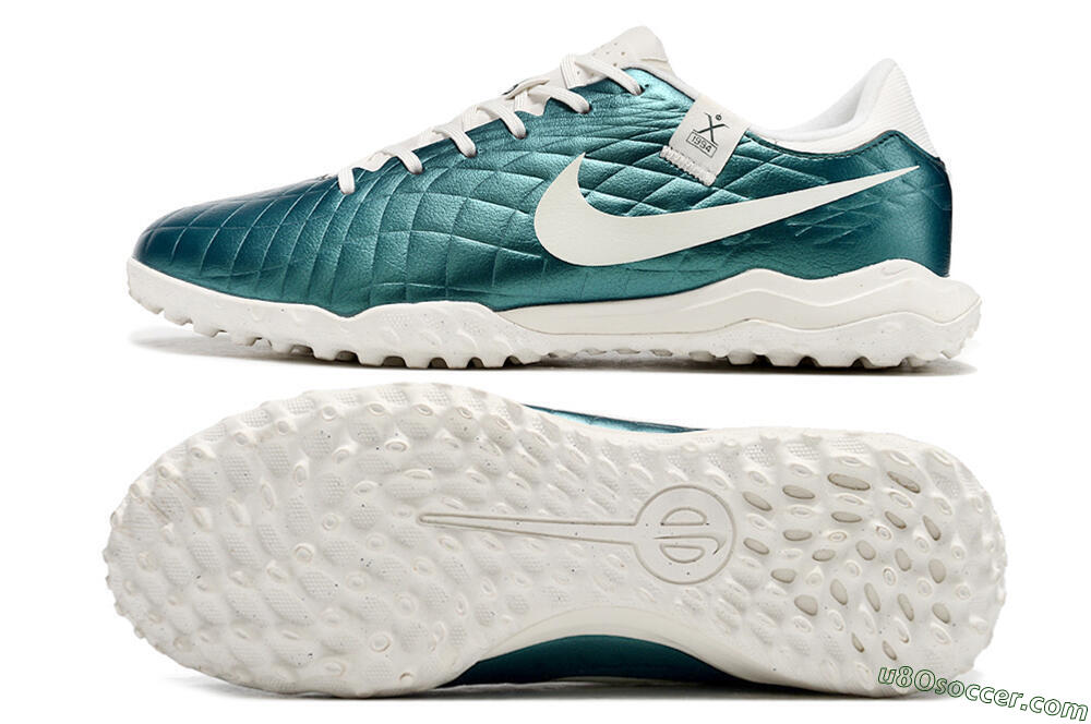 Nike Tiempo Legend 10 Elite TF Artificial Turf Soccer Shoes - Jade/White 0