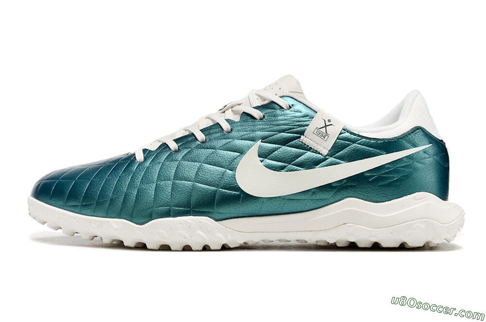 Nike Tiempo Legend 10 Elite TF Artificial Turf Soccer Shoes - Jade/White 2