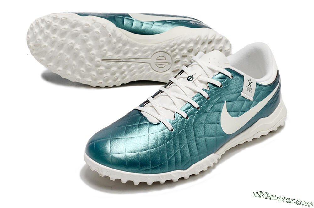 Nike Tiempo Legend 10 Elite TF Artificial Turf Soccer Shoes - Jade/White 3