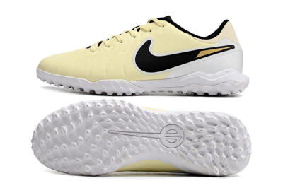 Nike Tiempo Legend 10 Elite TF Artificial Turf Soccer Shoes - Beige/Black/White
