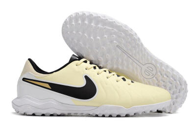 Nike Tiempo Legend 10 Elite TF Artificial Turf Soccer Shoes - Beige/Black/White