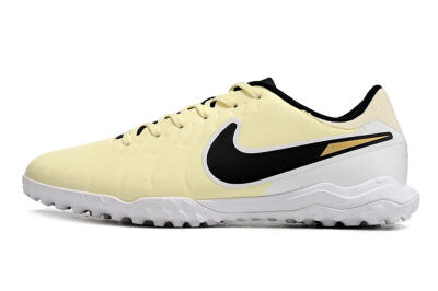 Nike Tiempo Legend 10 Elite TF Artificial Turf Soccer Shoes - Beige/Black/White