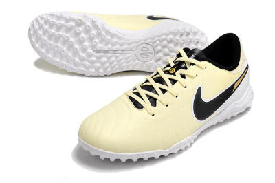 Nike Tiempo Legend 10 Elite TF Artificial Turf Soccer Shoes - Beige/Black/White