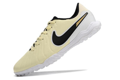 Nike Tiempo Legend 10 Elite TF Artificial Turf Soccer Shoes - Beige/Black/White