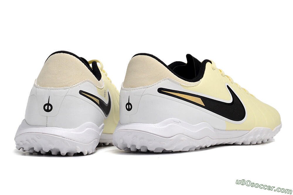 Nike Tiempo Legend 10 Elite TF Artificial Turf Soccer Shoes - Beige/Black/White 6