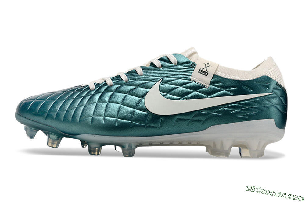 Nike Tiempo Legend 10 Elite FG Firm Ground Soccer Cleats - Jade/White 2