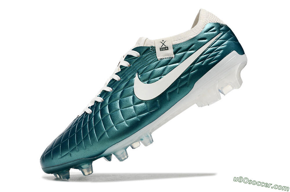 Nike Tiempo Legend 10 Elite FG Firm Ground Soccer Cleats - Jade/White 5