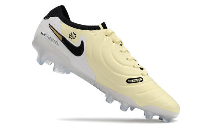 Nike Tiempo Legend 10 Elite FG Firm Ground Soccer Cleats - Beige/Black/White