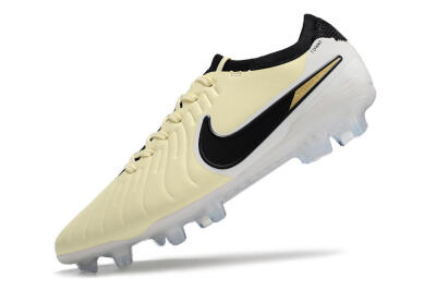 Nike Tiempo Legend 10 Elite FG Firm Ground Soccer Cleats - Beige/Black/White