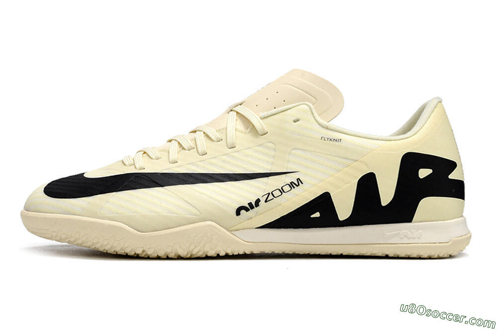 Nike Air Zoom Mercurial Vapor 15 Academy IC Indoor & Futsal Soccer Shoes - Beige/Black 2