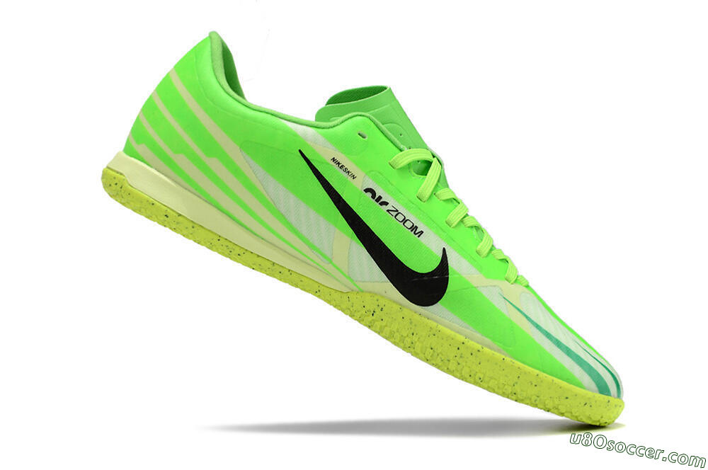 Nike Air Zoom Mercurial Vapor 15 Academy IC Indoor & Futsal Soccer Shoes - Green/Black/Yellow 4