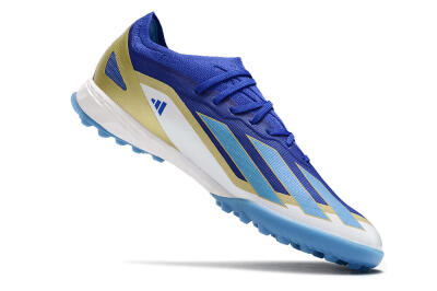Adidas X 23 Crazyfast.1 TF Artificial Turf Soccer Shoes - Blue/Gold/White