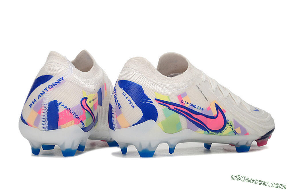 Nike Phantom Luna Elite FG Firm Ground Soccer Cleats - White/Rainbow 6