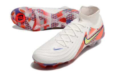 Nike Phantom Luna Elite NU FG Firm Ground Soccer Cleats - White/Red/Yellow/Blue