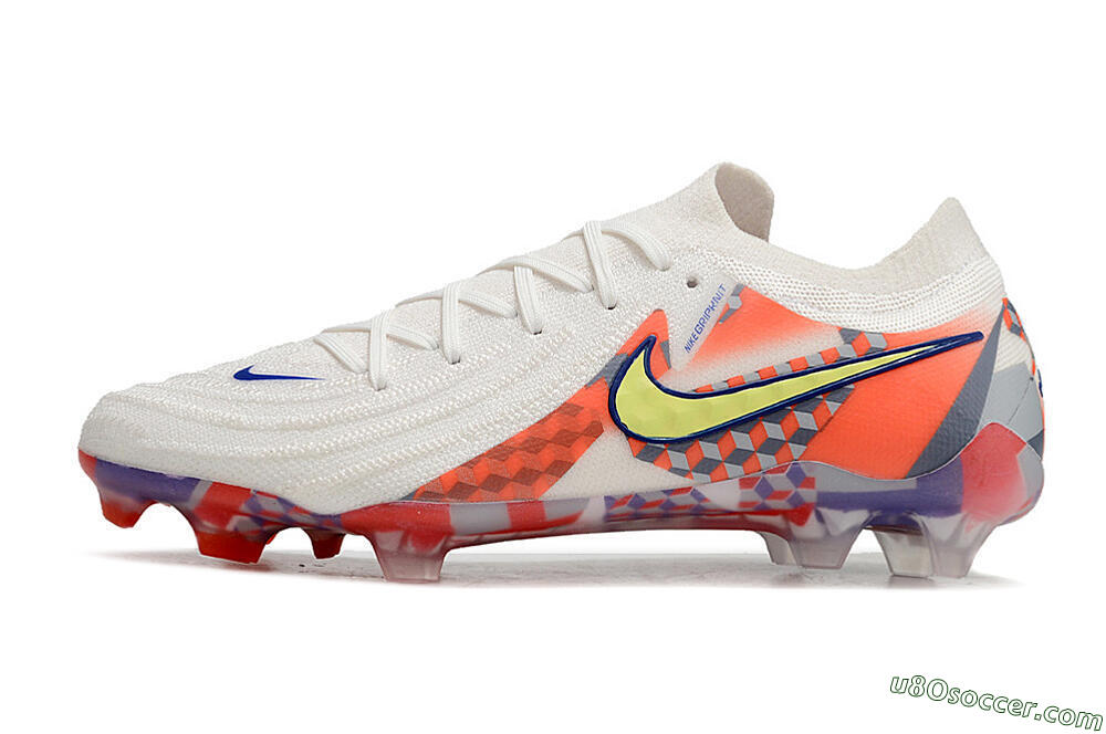 Nike Phantom Luna 2 Elite Olympics 2024 FG Firm Ground Soccer Cleats - White/Multicolor 2