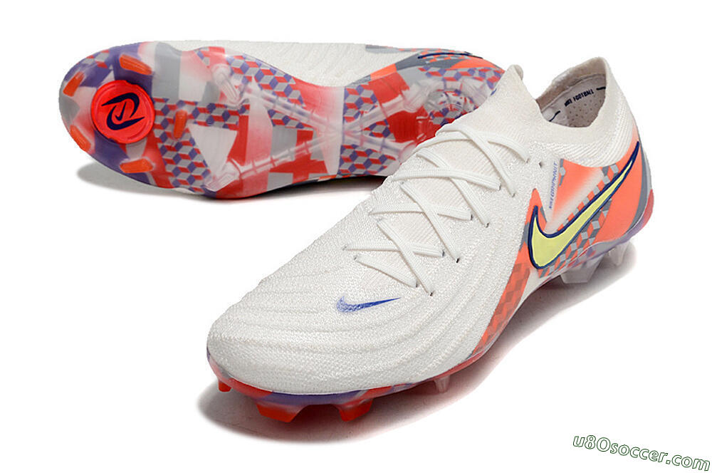 Nike Phantom Luna 2 Elite Olympics 2024 FG Firm Ground Soccer Cleats - White/Multicolor 3