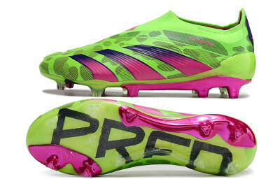Adidas Predator Accuracy+ FG Firm Ground Soccer Cleats - Green/Purple/Yellow