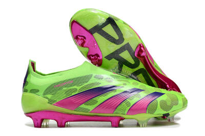 Adidas Predator Accuracy+ FG Firm Ground Soccer Cleats - Green/Purple/Yellow