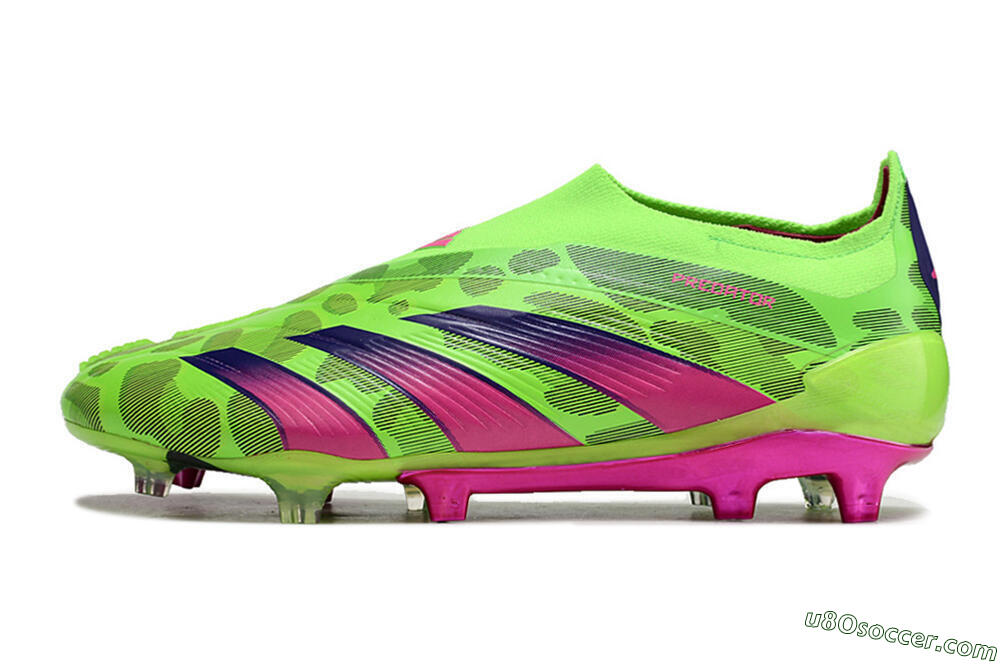 Adidas Predator Accuracy+ FG Firm Ground Soccer Cleats - Green/Purple/Yellow 2