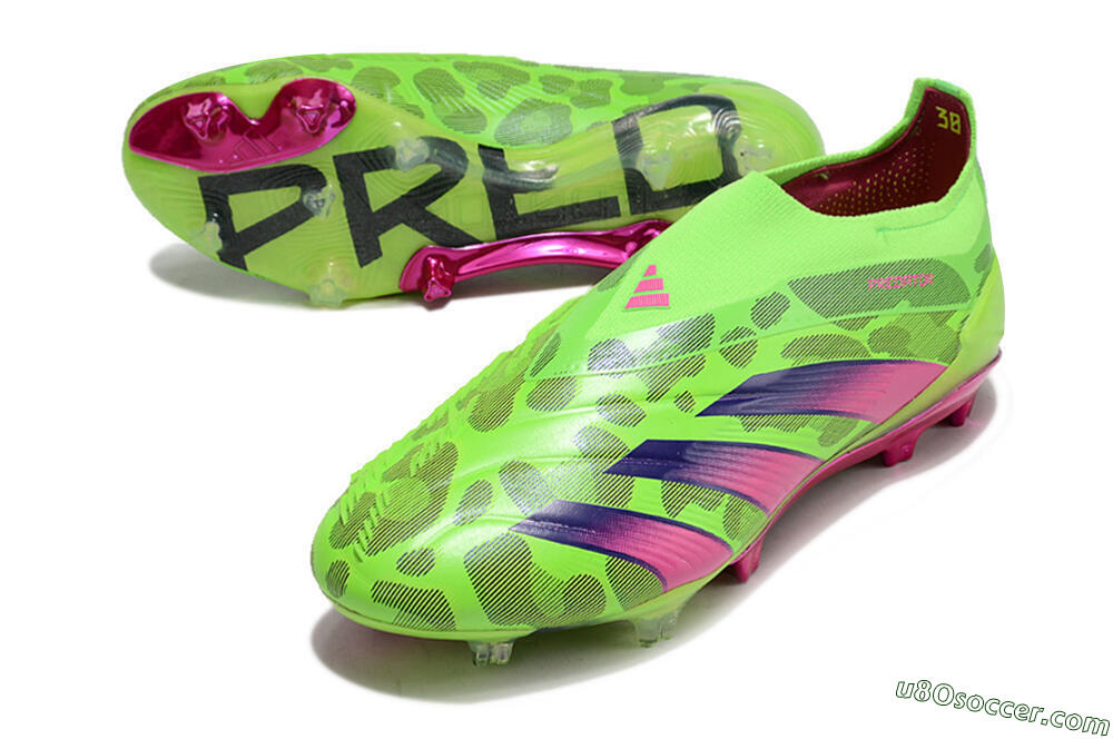 Adidas Predator Accuracy+ FG Firm Ground Soccer Cleats - Green/Purple/Yellow 3