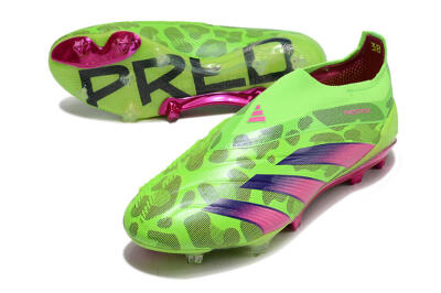 Adidas Predator Accuracy+ FG Firm Ground Soccer Cleats - Green/Purple/Yellow