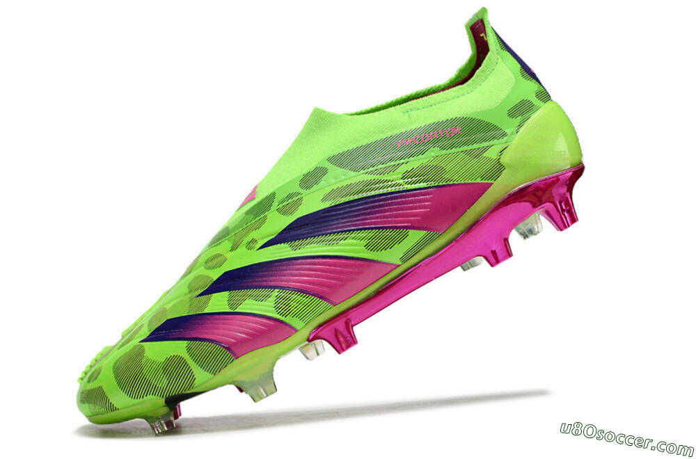 Adidas Predator Accuracy+ FG Firm Ground Soccer Cleats - Green/Purple/Yellow 5