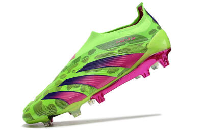Adidas Predator Accuracy+ FG Firm Ground Soccer Cleats - Green/Purple/Yellow