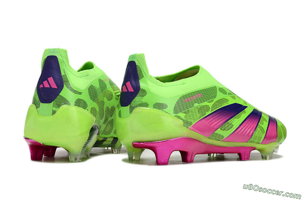 Adidas Predator Accuracy+ FG Firm Ground Soccer Cleats - Green/Purple/Yellow 6