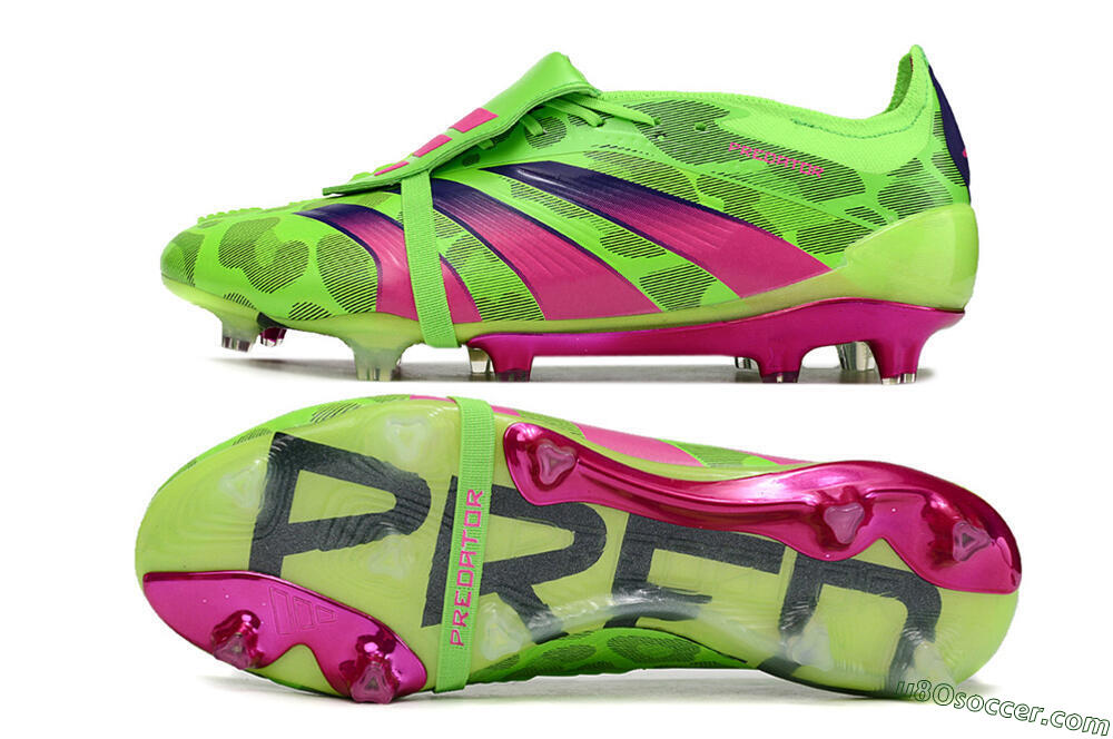 Adidas Predator Elite Foldover Tongue FG Firm Ground Soccer Cleats - Green/Pink/Purple/Yellow 0
