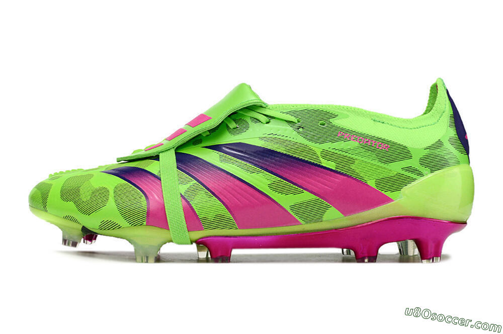 Adidas Predator Elite Foldover Tongue FG Firm Ground Soccer Cleats - Green/Pink/Purple/Yellow 2