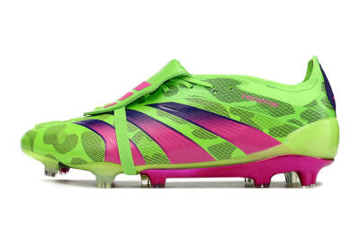 Adidas Predator Elite Foldover Tongue FG Firm Ground Soccer Cleats - Green/Pink/Purple/Yellow