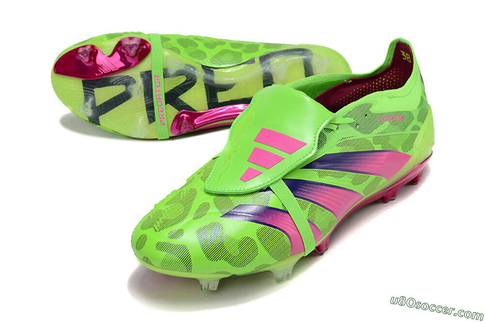 Adidas Predator Elite Foldover Tongue FG Firm Ground Soccer Cleats - Green/Pink/Purple/Yellow 3