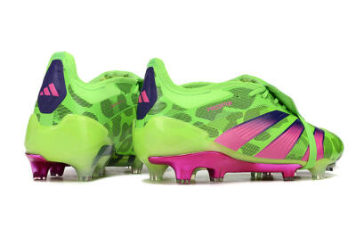 Adidas Predator Elite Foldover Tongue FG Firm Ground Soccer Cleats - Green/Pink/Purple/Yellow