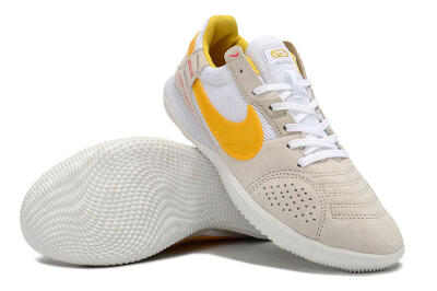 Nike Street Gato IC Indoor & Futsal Soccer Shoes - Beige/Yellow/White