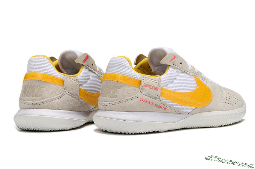 Nike Street Gato IC Indoor & Futsal Soccer Shoes - Beige/Yellow/White 6