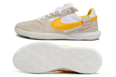 Nike Street Gato IC Indoor & Futsal Soccer Shoes - Beige/Yellow/White