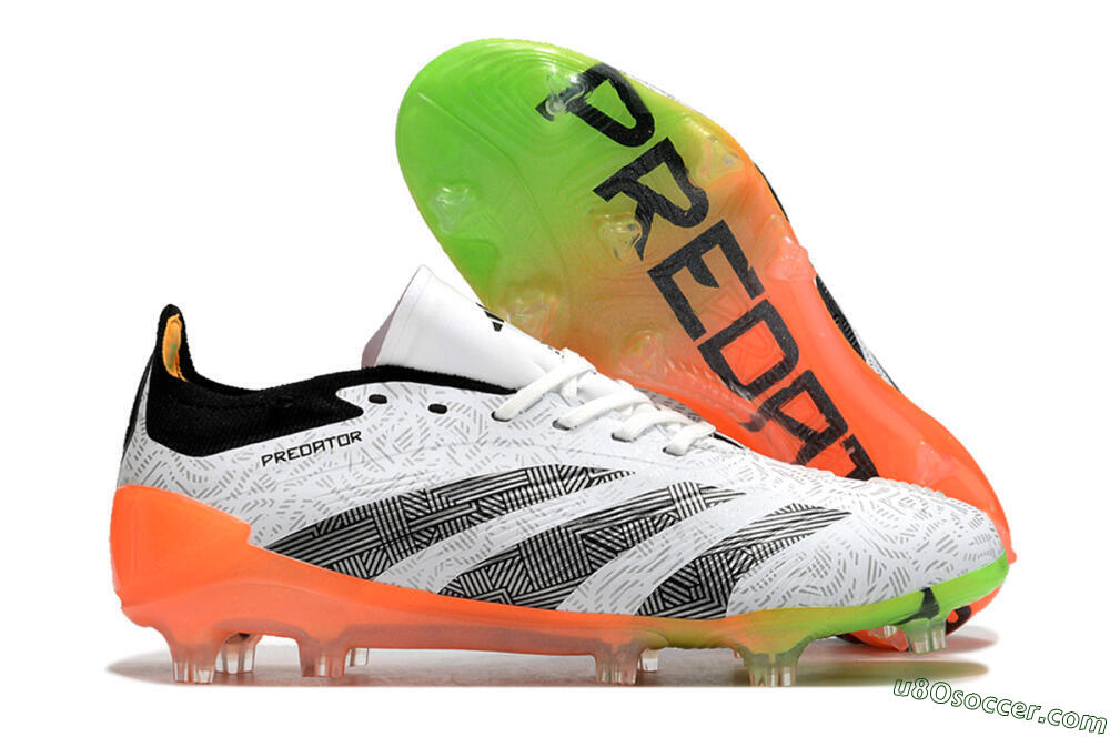 Adidas Predator Accuracy.1 FG Firm Ground Soccer Cleats - White/Black/Orange 1