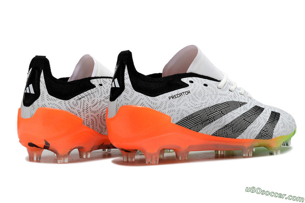 Adidas Predator Accuracy.1 FG Firm Ground Soccer Cleats - White/Black/Orange 7