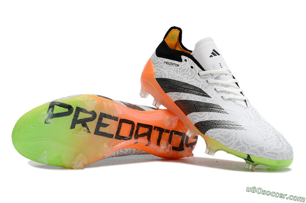Adidas Predator Accuracy.1 FG Firm Ground Soccer Cleats - White/Black/Orange 3