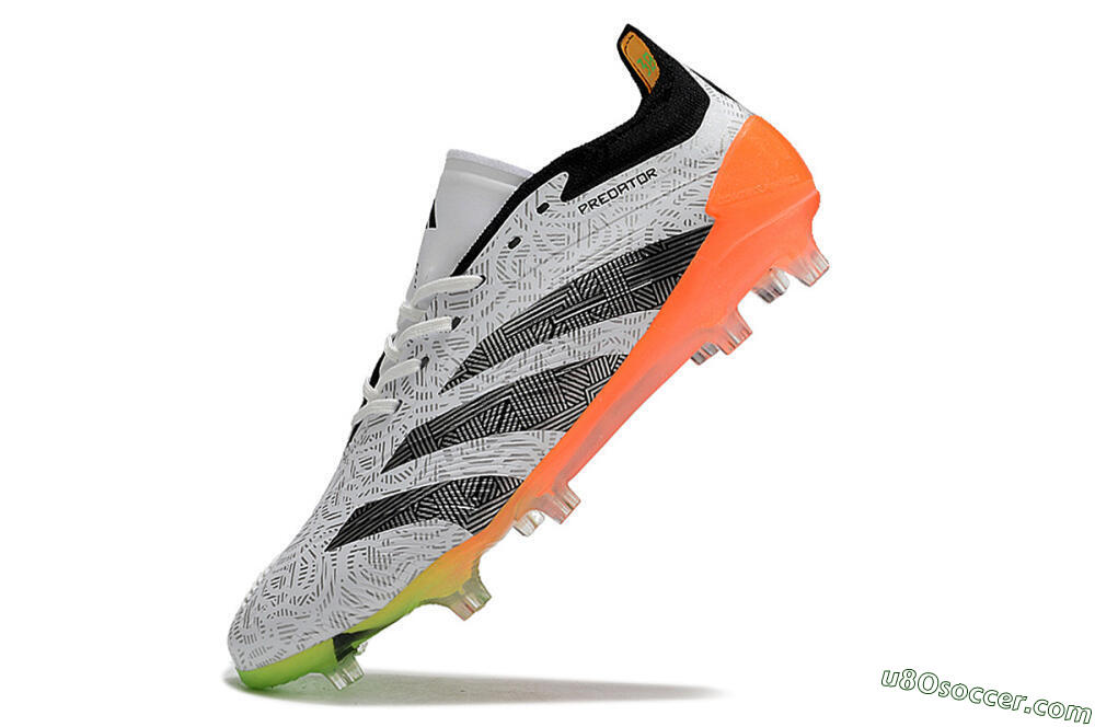 Adidas Predator Accuracy.1 FG Firm Ground Soccer Cleats - White/Black/Orange 5