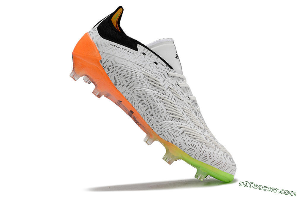 Adidas Predator Accuracy.1 FG Firm Ground Soccer Cleats - White/Black/Orange 6