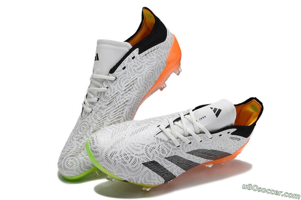 Adidas Predator Accuracy.1 FG Firm Ground Soccer Cleats - White/Black/Orange 4