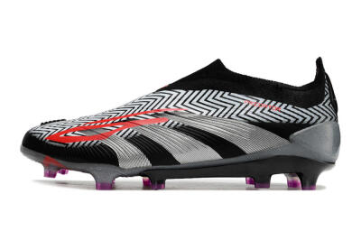 Adidas Predator Accuracy+ FG Firm Ground Soccer Cleats - Grey/Black/Red