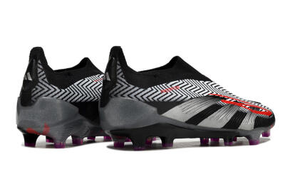 Adidas Predator Accuracy+ FG Firm Ground Soccer Cleats - Grey/Black/Red