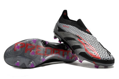 Adidas Predator Accuracy+ FG Firm Ground Soccer Cleats - Grey/Black/Red