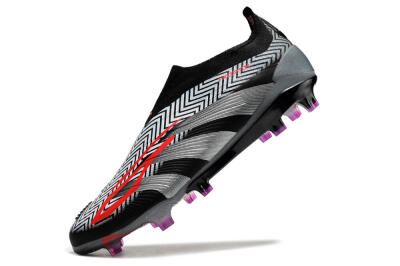 Adidas Predator Accuracy+ FG Firm Ground Soccer Cleats - Grey/Black/Red