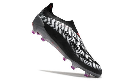 Adidas Predator Accuracy+ FG Firm Ground Soccer Cleats - Grey/Black/Red