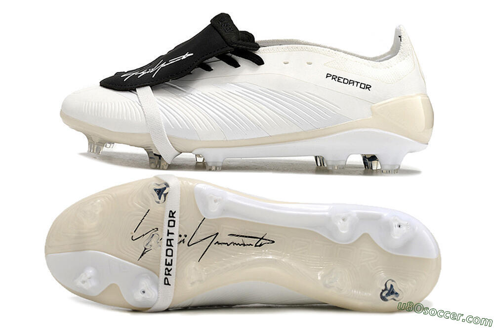 Adidas Predator Elite Foldover Tongue FG Firm Ground Soccer Cleats - Beige/Black/White 0