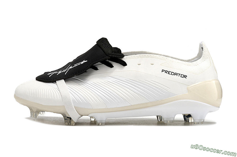 Adidas Predator Elite Foldover Tongue FG Firm Ground Soccer Cleats - Beige/Black/White 2